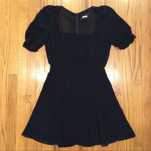 Reformation Black fit and flare dress size 6